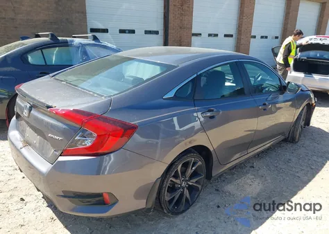 2019 Honda Civic Sport z USA, uszkodzony, nr VIN 19XFC2F88KE028035